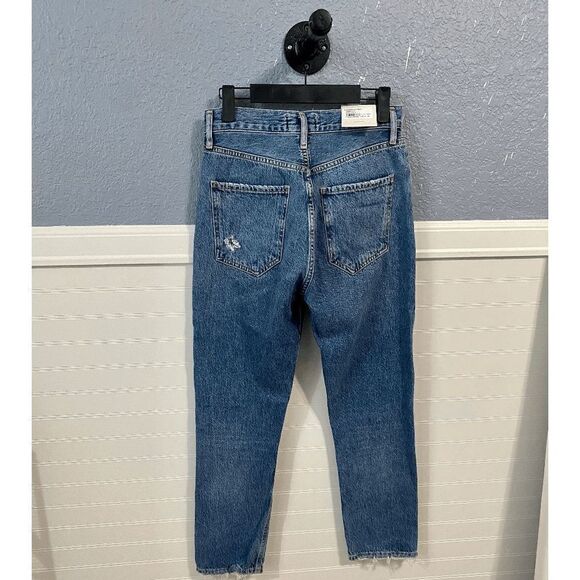 Agolde Riley Mid rise  Straight Leg Ankle jeans - Picture 4 of 15